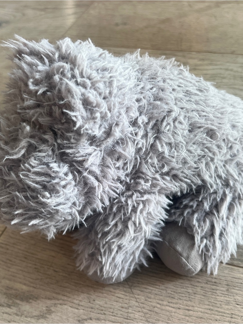 Jellycat Curvie Hippo Plush Shaggy Stuffed Animal Gray 12”